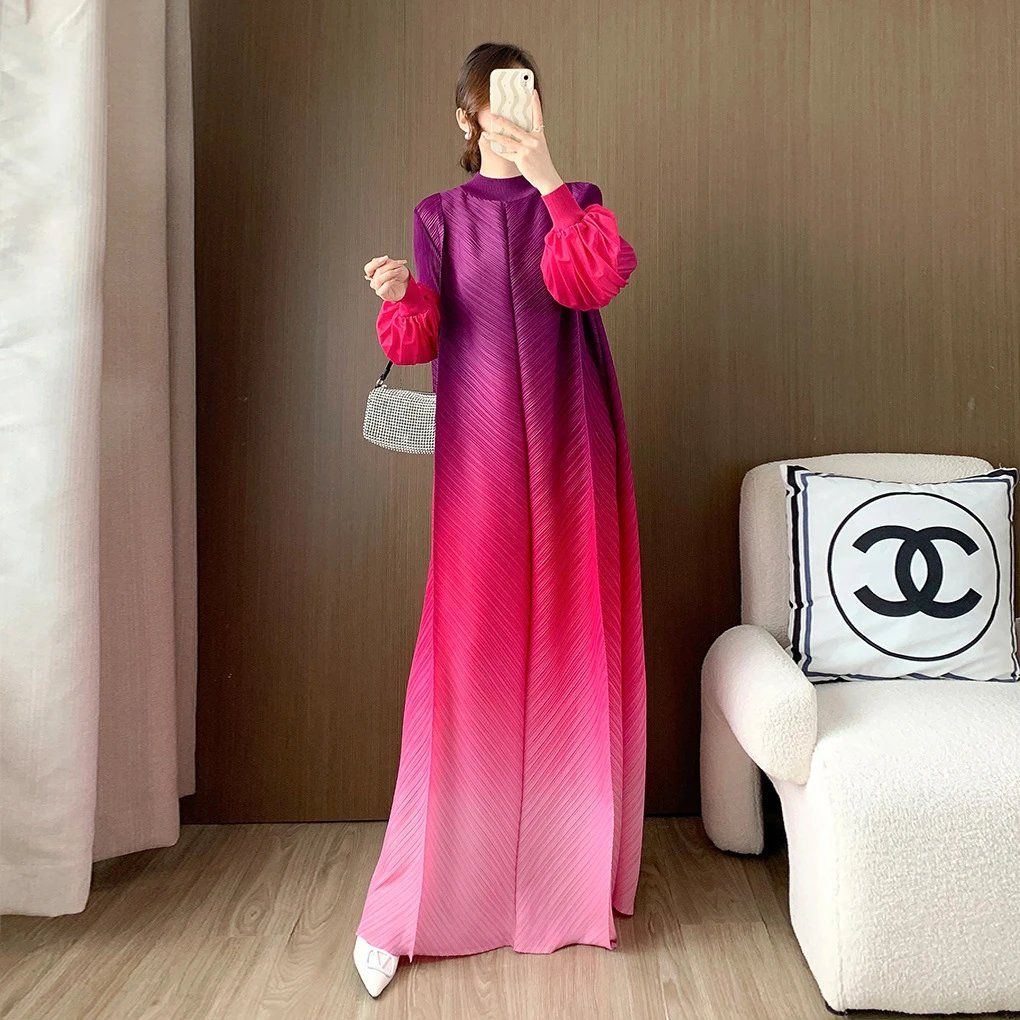 Foreign trade Middle East women's clothing Dubai robe dress Amazon explosion large size bud skirt high sense gradual change skirt - AuraKin