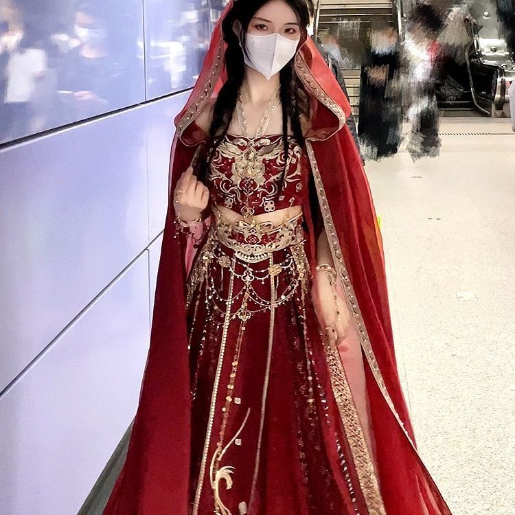 Desert princess exotic skirt stage costume embroidery dunhuang flying western stylemiddle middle  photography national style court style - AuraKin