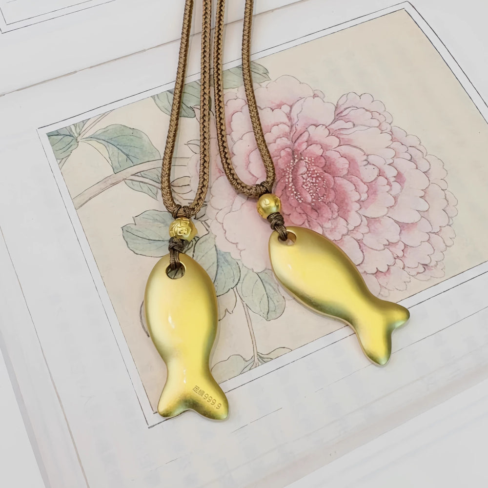 AuraKin Goldfish Sterling Silver Necklace