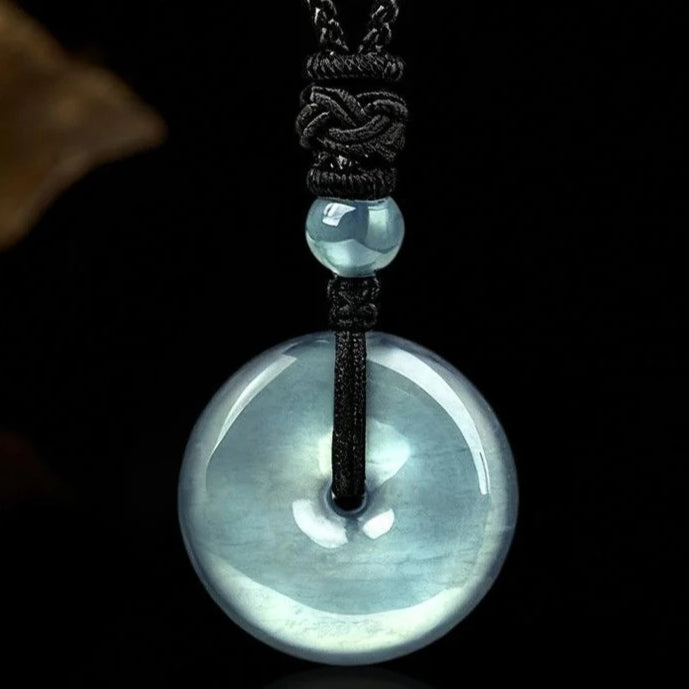 Aurakin Jade Pendant Safety green Buckle - Antique Elegant Versatile Gift for Him or Her - AuraKin