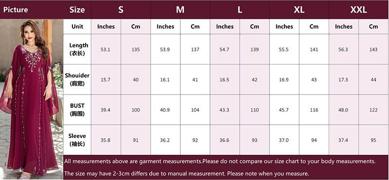 Middle East Dubai Ladies Handmade Beaded Dress Summer Dress Burgundy V-Neck Celebrity Dress Arabian Robe - AuraKin