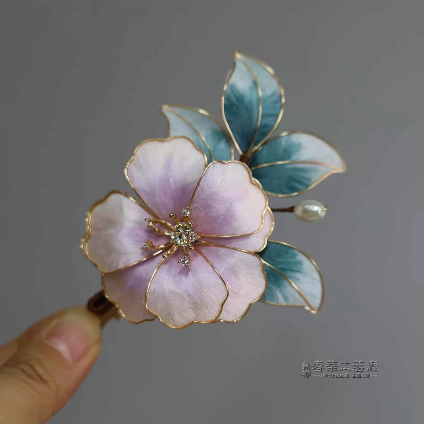 Intangible Cultural Heritage Handmade Edelweiss Hairpin Silk Thread New Chinese Collar Clip National Style Hanfu Accessories Going Abroad Gift