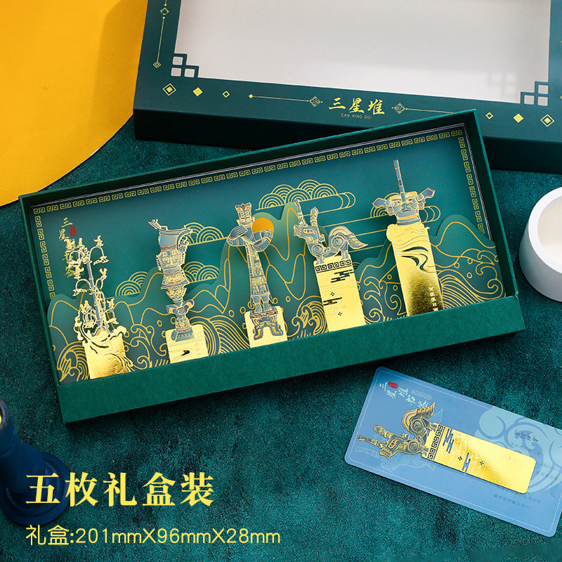 AuraKin Sanxingdui museum inspired Chinese style bookmark gift