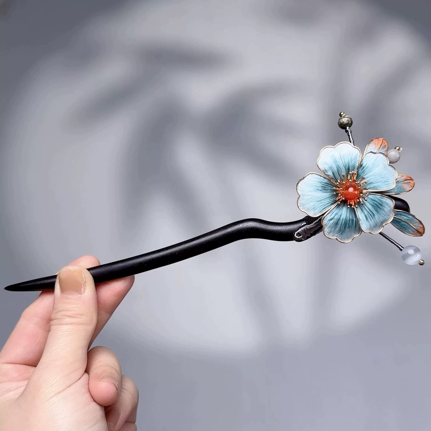 Intangible Cultural Heritage Handmade Silk Edelweiss Hairpin Female High-end Hairpin Hanfu Cheongsam Bride Disc Hairpin for Gifts - AuraKin