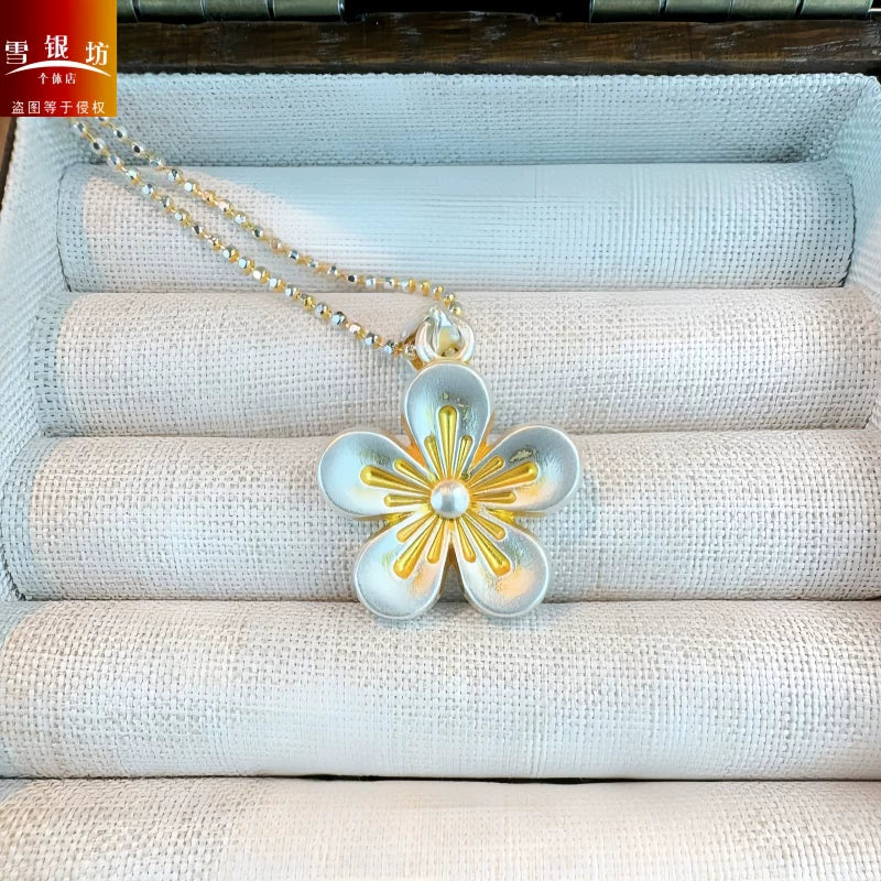 AuraKin Silver Necklace Pure Painted
