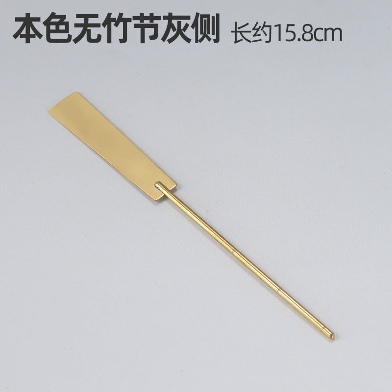 AuraKin brass incense seal tool set with burner spoon and incense accessories