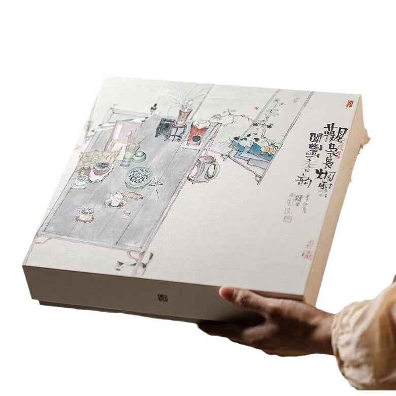 Ceramic Aromatherapy Burner Tea Ceremony Zen Three-legged Burner Celadon Incense Set Fragrant Seal Gift Box Fragrant Seal