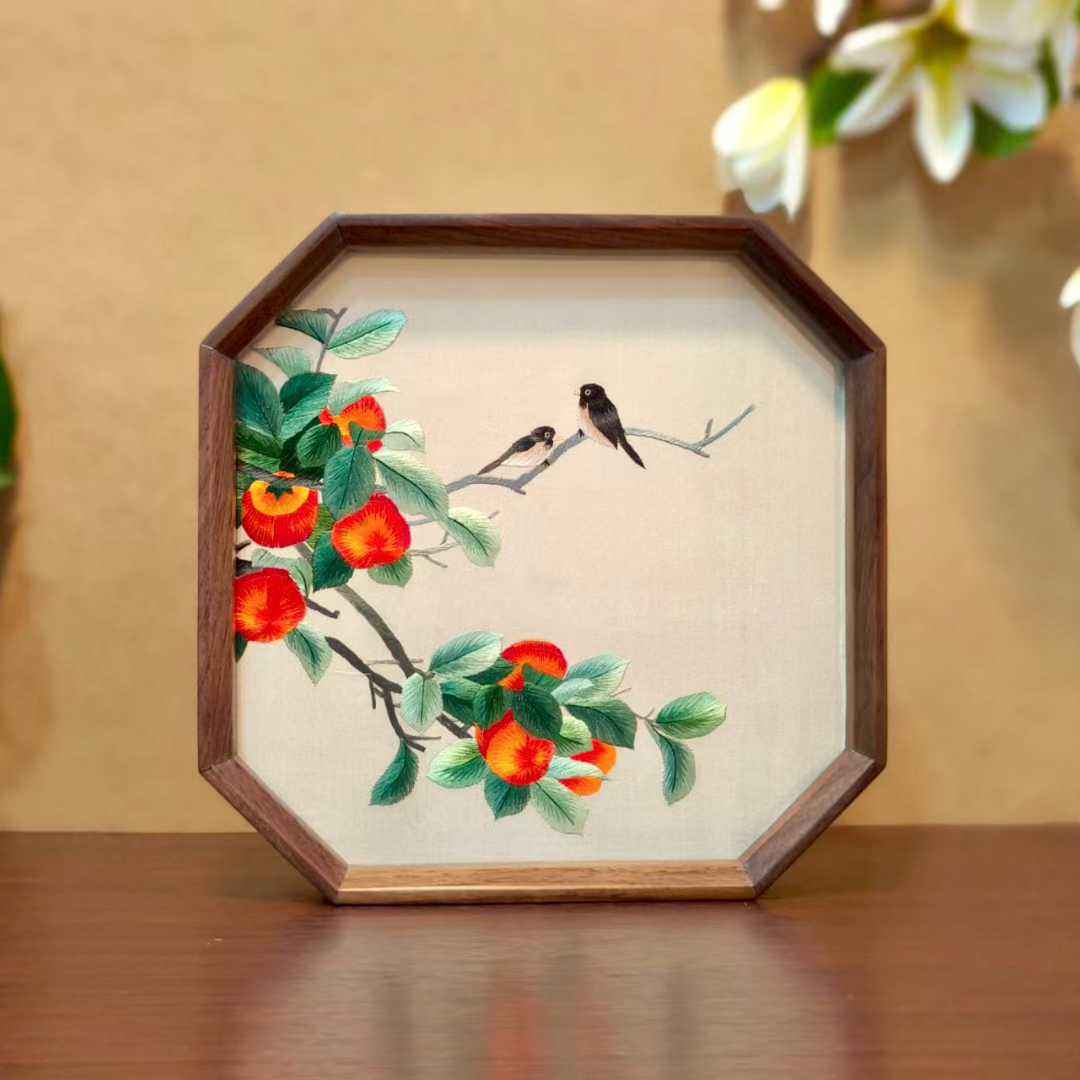 Suzhou embroidery table double-sided embroidery pure handmade ornament table screen classical specialty gifts for foreigners Shu embroidery souvenir