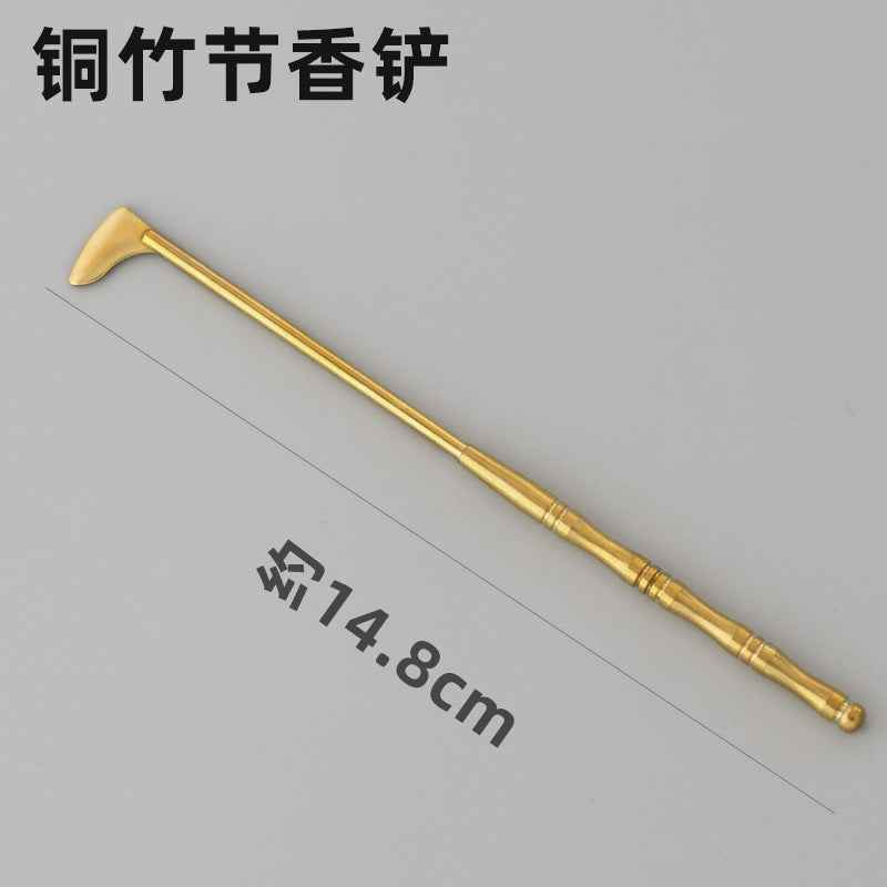 AuraKin brass incense seal tool set with burner spoon and incense accessories