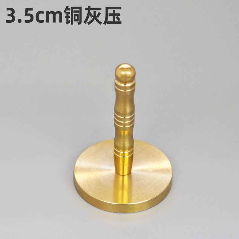 AuraKin brass incense seal tool set with burner spoon and incense accessories