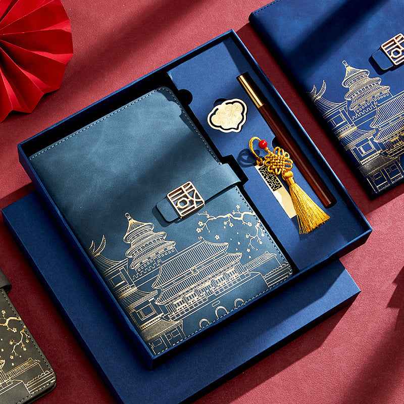 Chinese style A5 Guochao notebook custom-made high-end suit notepad Forbidden City merchandise souvenir plus logo