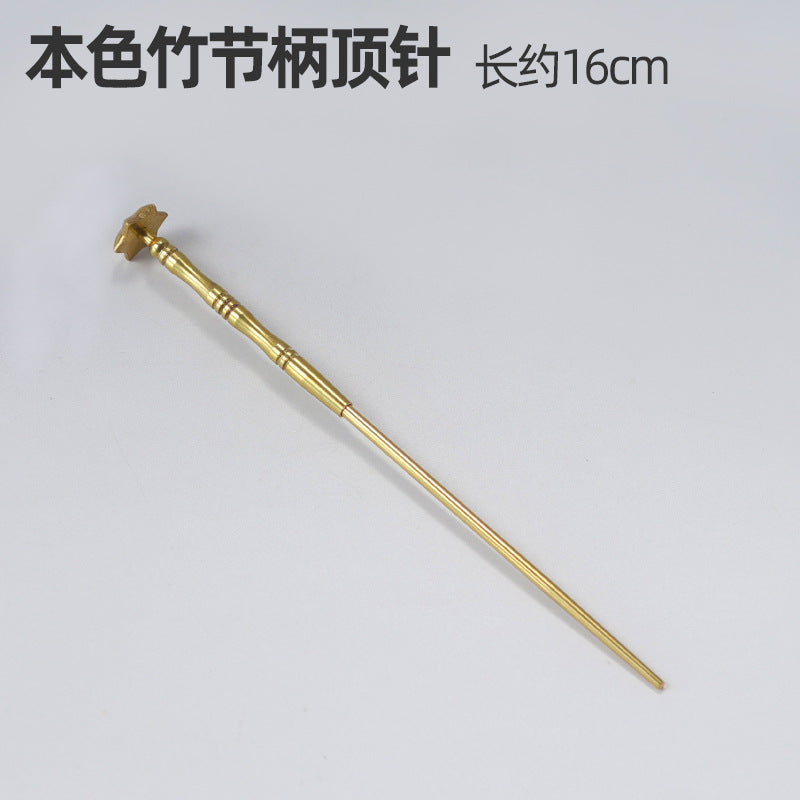 AuraKin brass incense seal tool set with burner spoon and incense accessories
