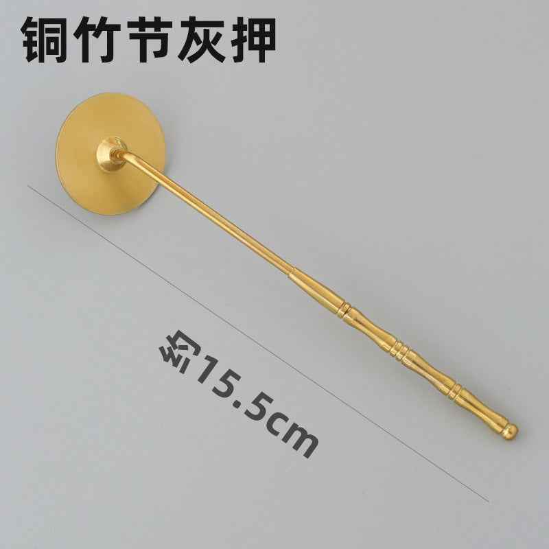 AuraKin brass incense seal tool set with burner spoon and incense accessories