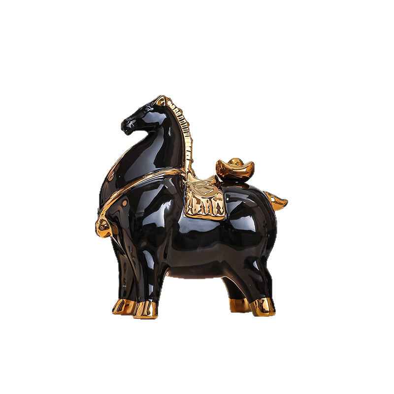 There is money now, ornaments, ceramics attract wealth, boss's office, living room desktop, high-end home decoration, opening gift