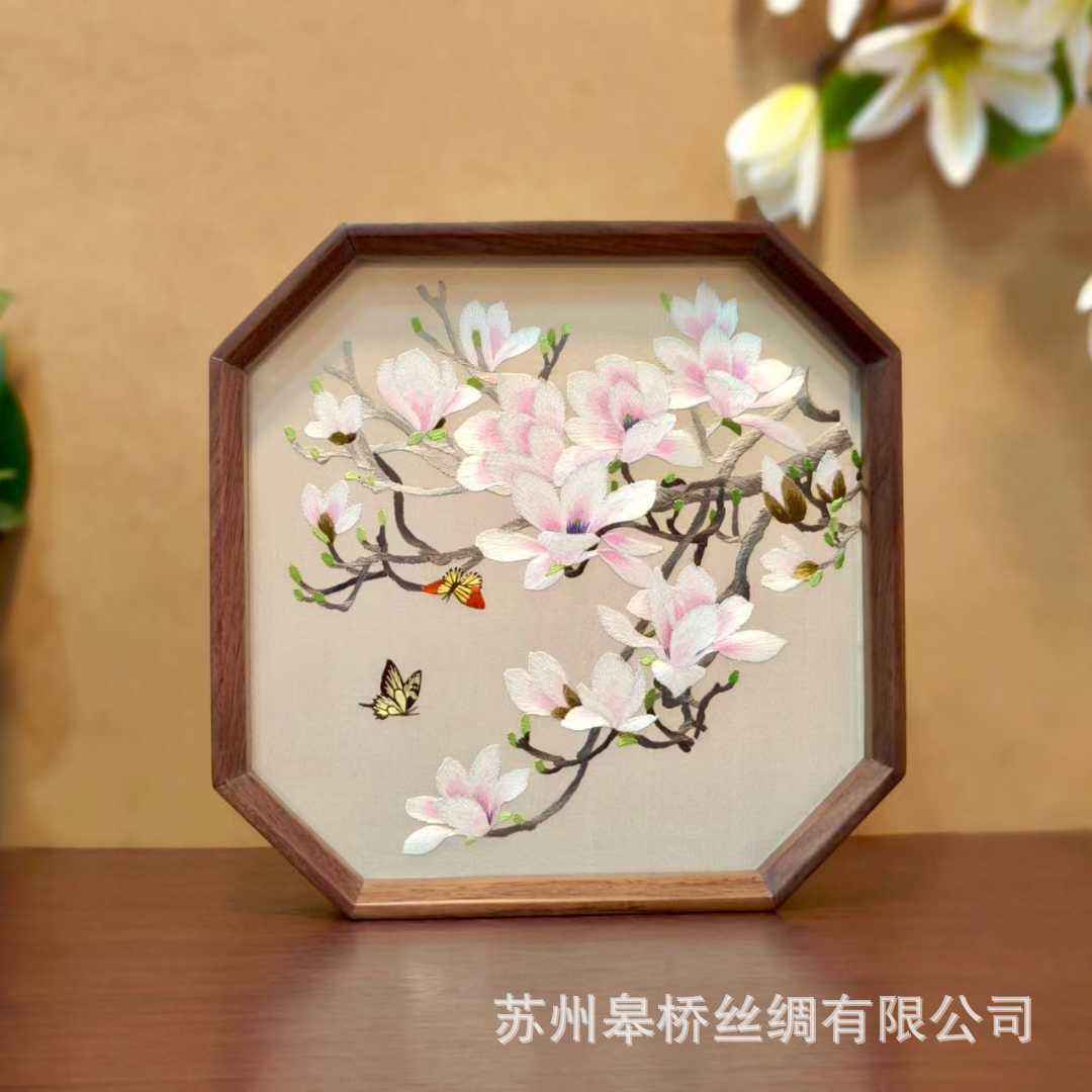 Suzhou embroidery table double-sided embroidery pure handmade ornament table screen classical specialty gifts for foreigners Shu embroidery souvenir