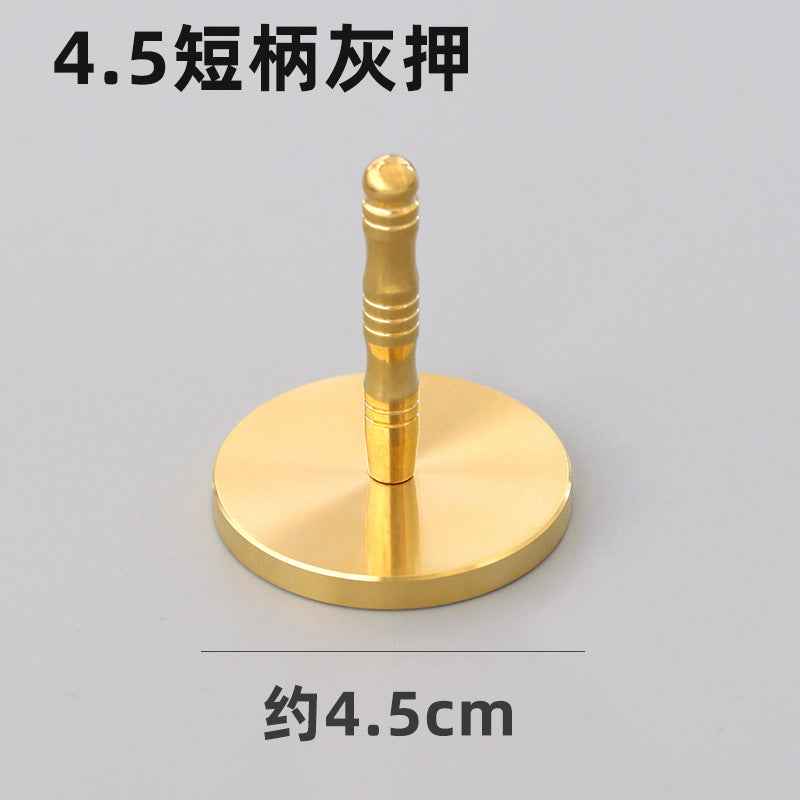 AuraKin brass incense seal tool set with burner spoon and incense accessories