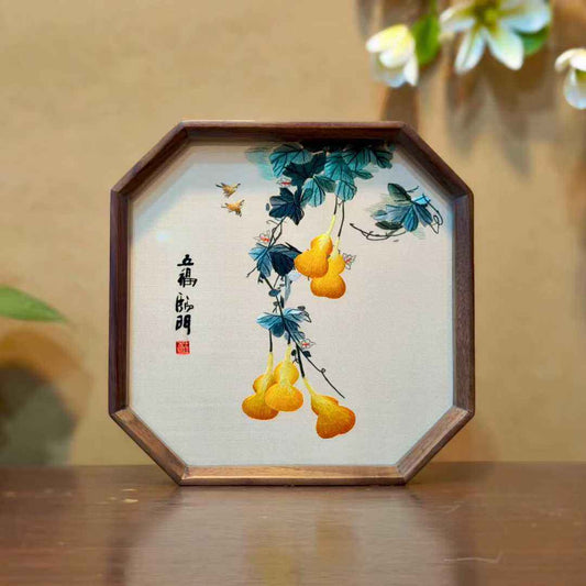 Suzhou embroidery table double-sided embroidery pure handmade ornament table screen classical specialty gifts for foreigners Shu embroidery souvenir