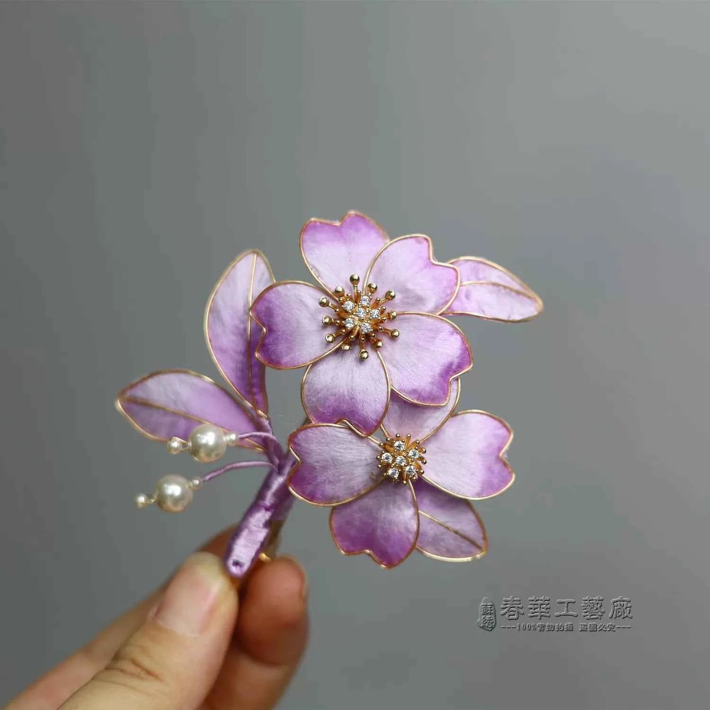 Intangible Cultural Heritage Handmade Edelweiss Hairpin Silk Thread New Chinese Collar Clip National Style Hanfu Accessories Going Abroad Gift