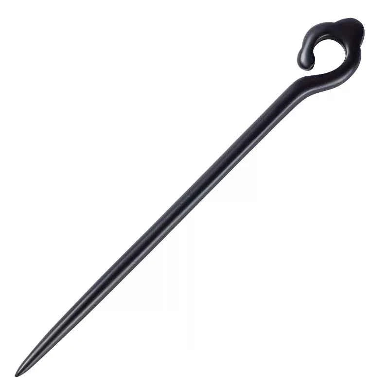 Ebony hairpin, new Chinese style, ancient style, daily hair updo hairpin for women, simple and elegant sandalwood hairpin, wooden plain hairpin