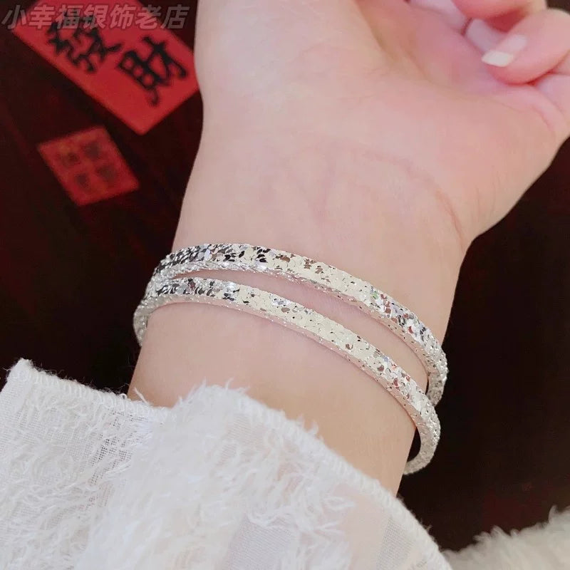 AuraKin Silver Bracelet Broken Ice
