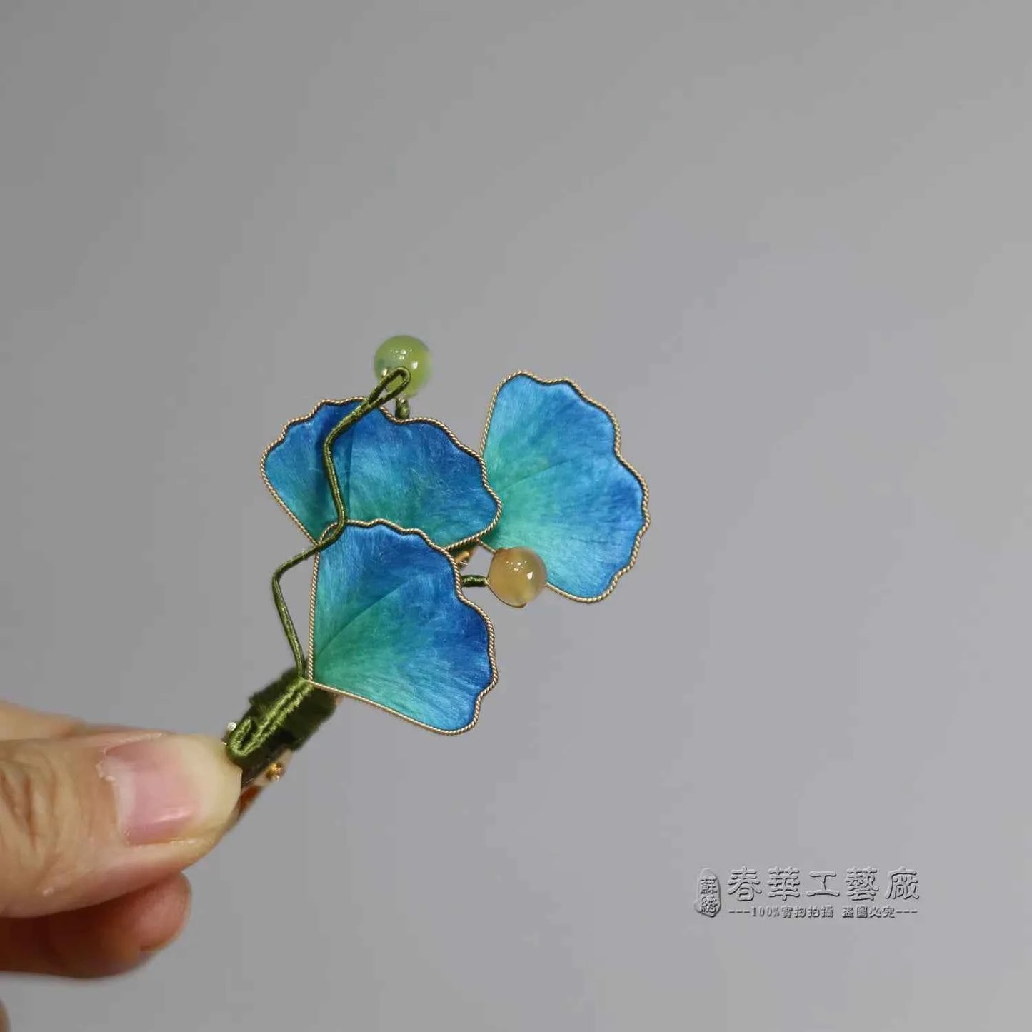 Intangible Cultural Heritage Handmade Edelweiss Hairpin Silk Thread New Chinese Collar Clip National Style Hanfu Accessories Going Abroad Gift