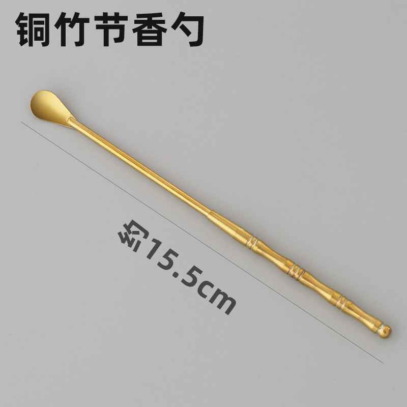 AuraKin brass incense seal tool set with burner spoon and incense accessories