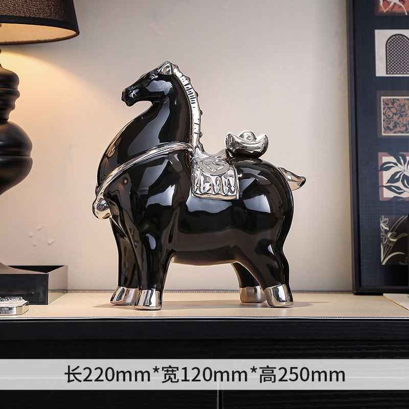 There is money now, ornaments, ceramics attract wealth, boss's office, living room desktop, high-end home decoration, opening gift