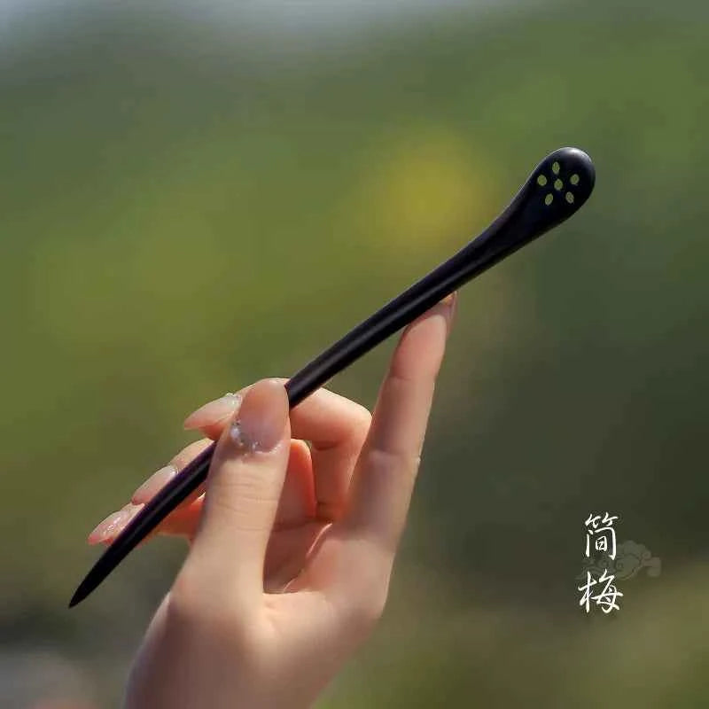 Ebony hairpin, new Chinese style, ancient style, daily hair updo hairpin for women, simple and elegant sandalwood hairpin, wooden plain hairpin