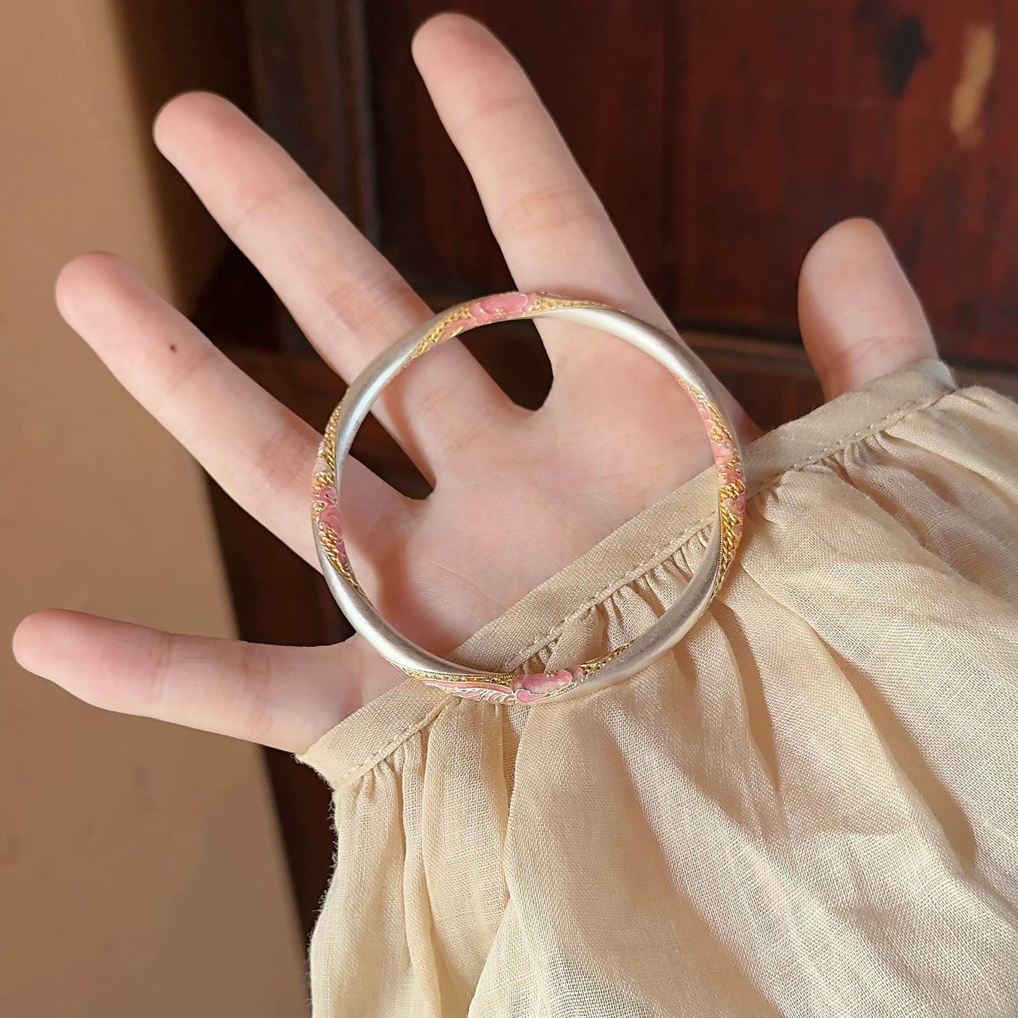 AuraKin Wangshuhe Silver Enamel Bracelet