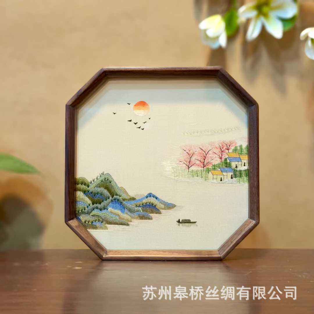 Suzhou embroidery table double-sided embroidery pure handmade ornament table screen classical specialty gifts for foreigners Shu embroidery souvenir