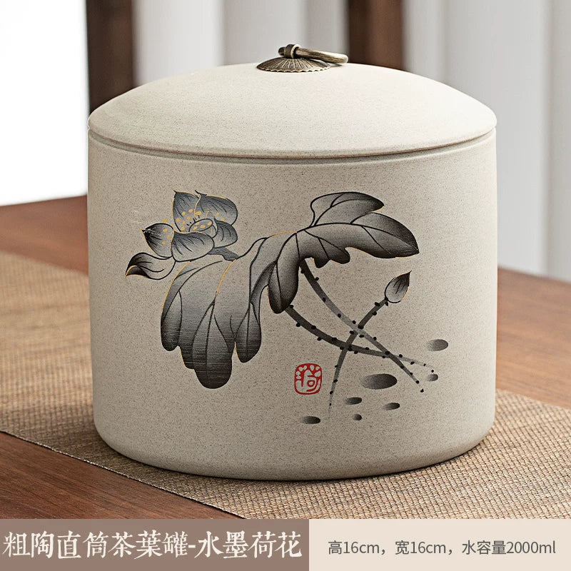 persimmon ruyi persimmon ceramic tea jar sealed jar tea jar storage jar storage jar empty jar household ornament ideas - AuraKin