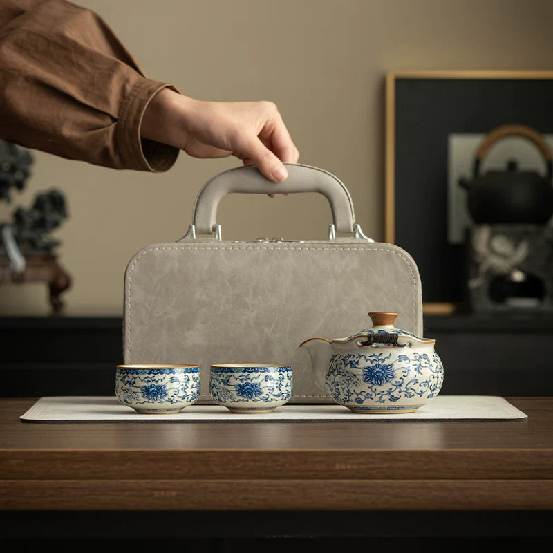 AuraKin Ru Kiln Tea Set Forbidden City - AuraKin Chinese Tea Gift