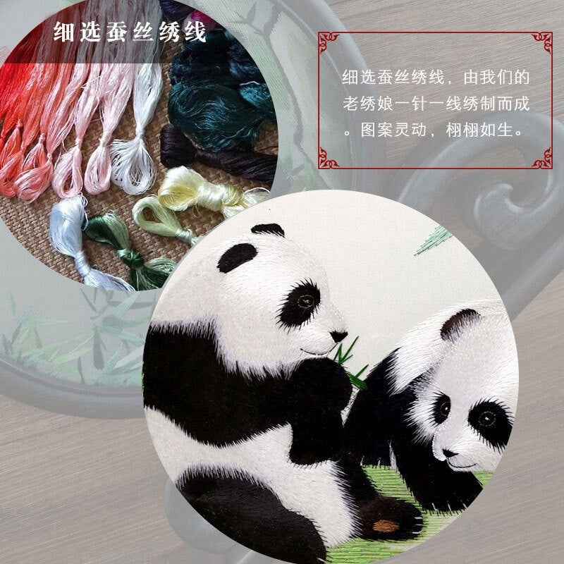 Shu embroidery double-sided embroidery screen ornament Sichuan tourist souvenir hand-embroidered gifts for foreigners with Chinese style characteristics