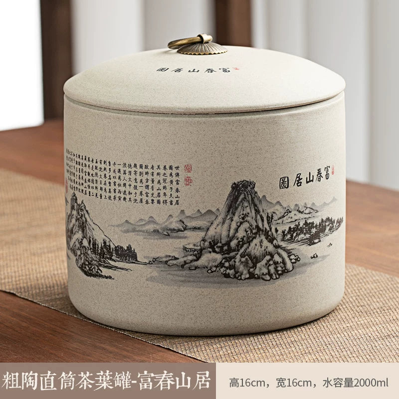 persimmon ruyi persimmon ceramic tea jar sealed jar tea jar storage jar storage jar empty jar household ornament ideas - AuraKin