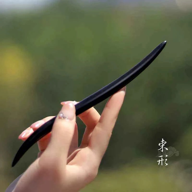 Ebony hairpin, new Chinese style, ancient style, daily hair updo hairpin for women, simple and elegant sandalwood hairpin, wooden plain hairpin