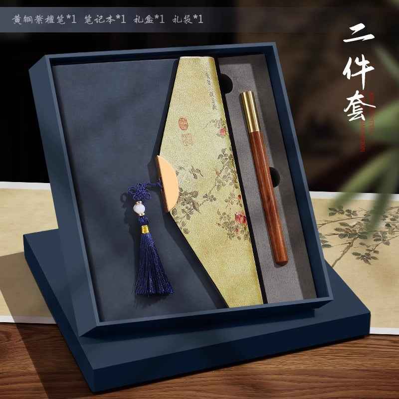 Guochao merchandise notebook custom printable logo retro Chinese style high-end business notepad gift box set