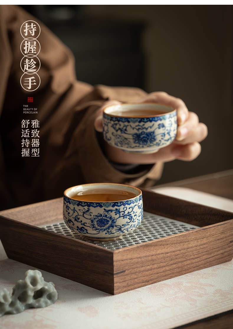 AuraKin Ru Kiln Forbidden City ceramic kung fu tea set gift box