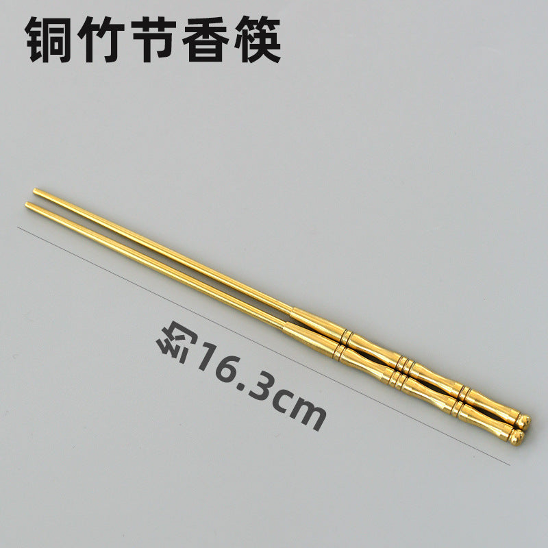 AuraKin brass incense seal tool set with burner spoon and incense accessories