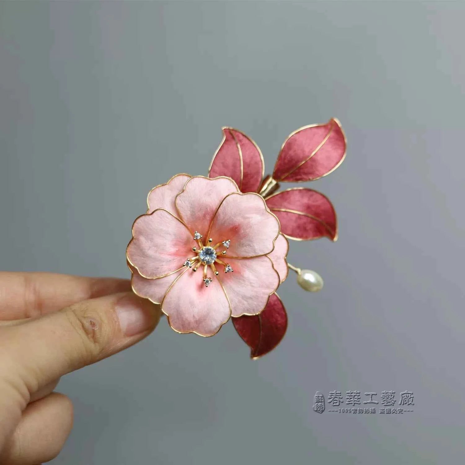 Intangible Cultural Heritage Handmade Edelweiss Hairpin Silk Thread New Chinese Collar Clip National Style Hanfu Accessories Going Abroad Gift