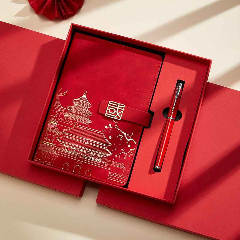 Chinese style A5 Guochao notebook custom-made high-end suit notepad Forbidden City merchandise souvenir plus logo