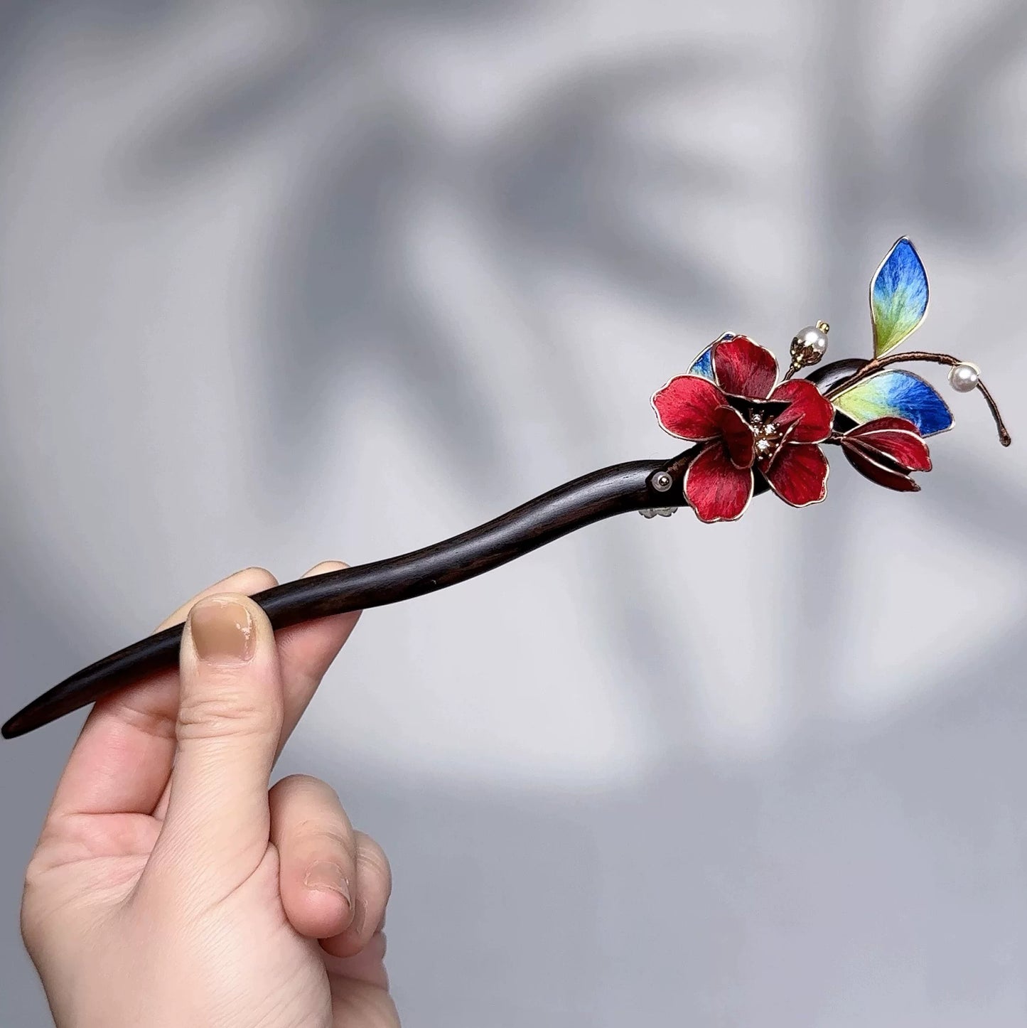 Intangible Cultural Heritage Handmade Silk Edelweiss Hairpin Female High-end Hairpin Hanfu Cheongsam Bride Disc Hairpin for Gifts - AuraKin