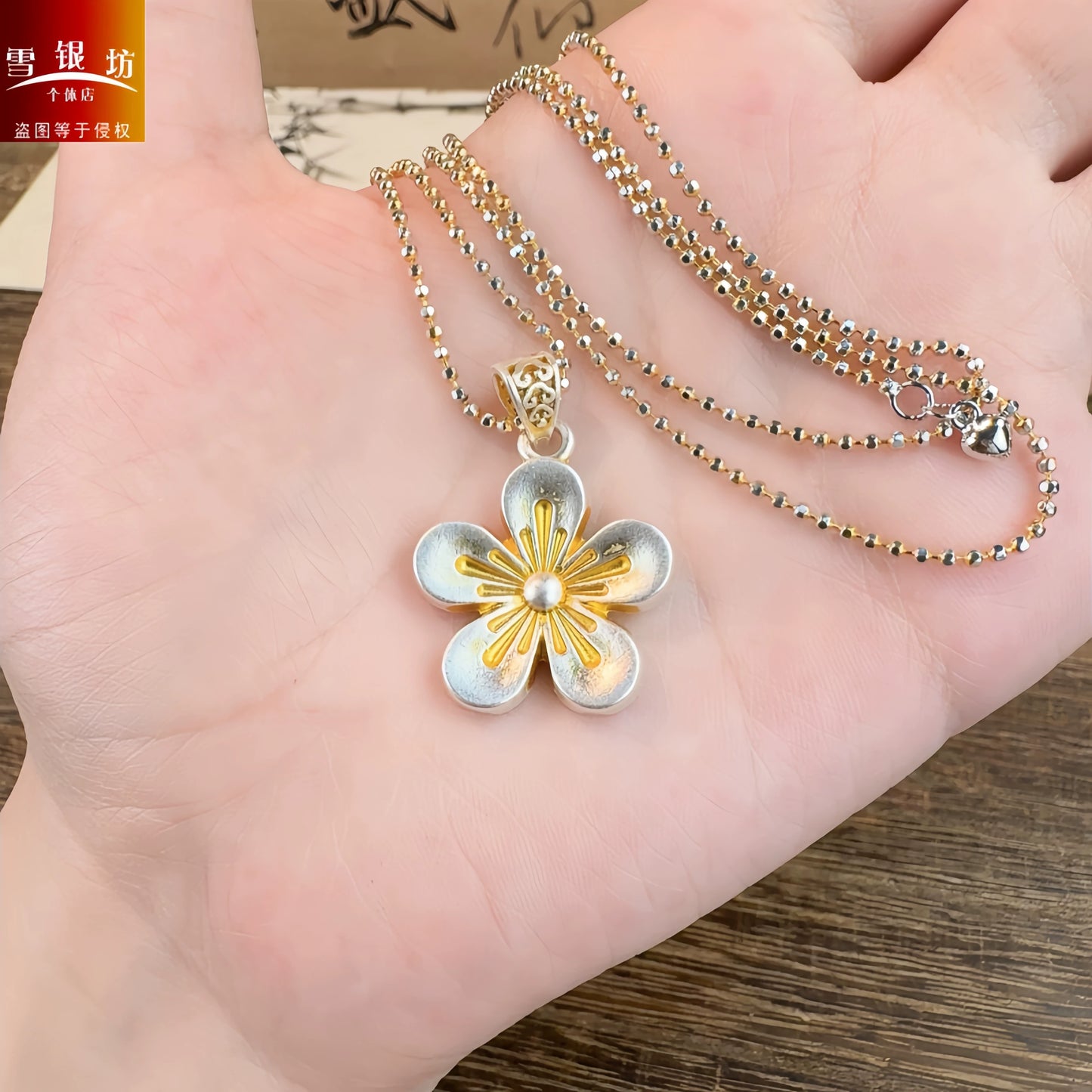 AuraKin Silver Necklace Pure Painted