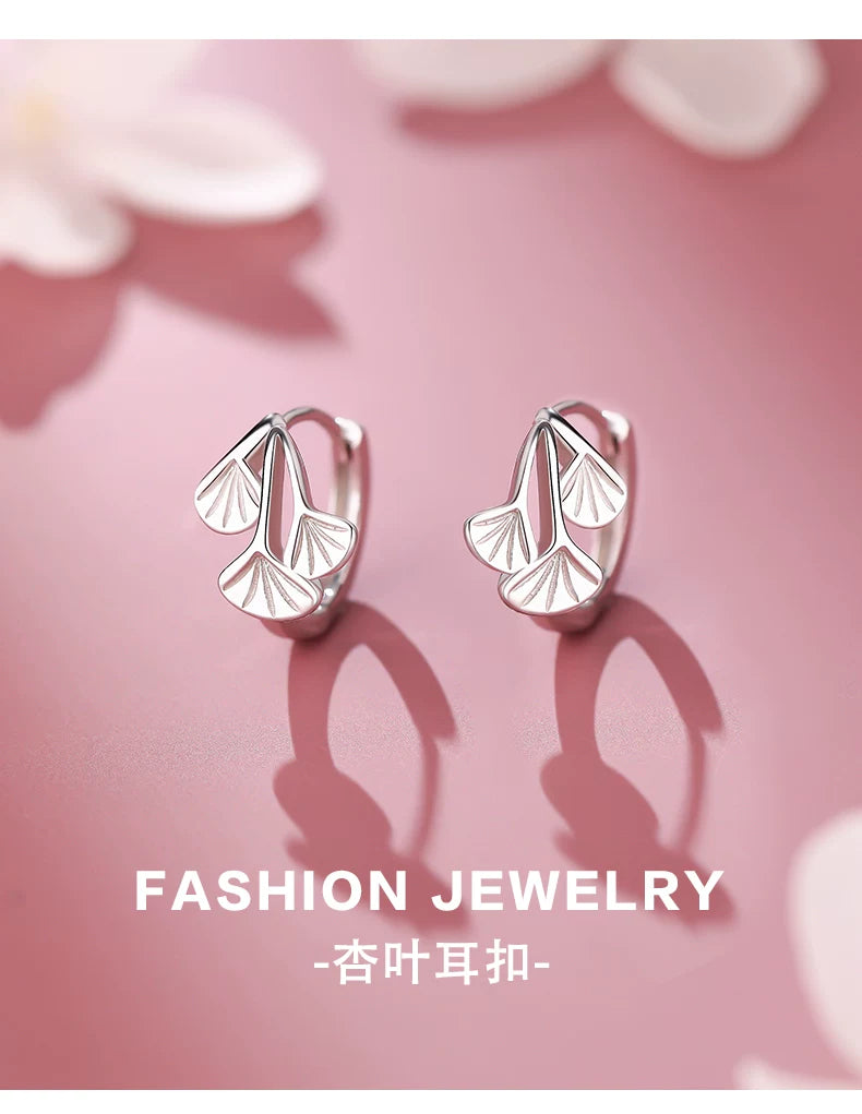 AuraKin $28–$38 Ginkgo Silver Earrings Gift