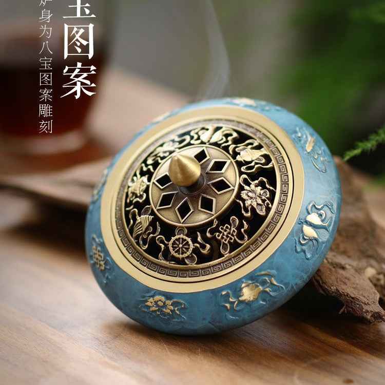 AuraKin burnt blue lotus Chinese classical incense tool set