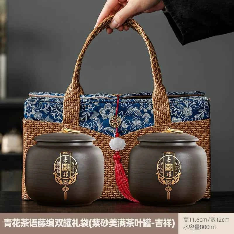 Boutique high-grade purple sand tea cans, tea cans, storage tanks, household moisture-proof sealed cans, Pu'er black tea, white tea, advanced sense