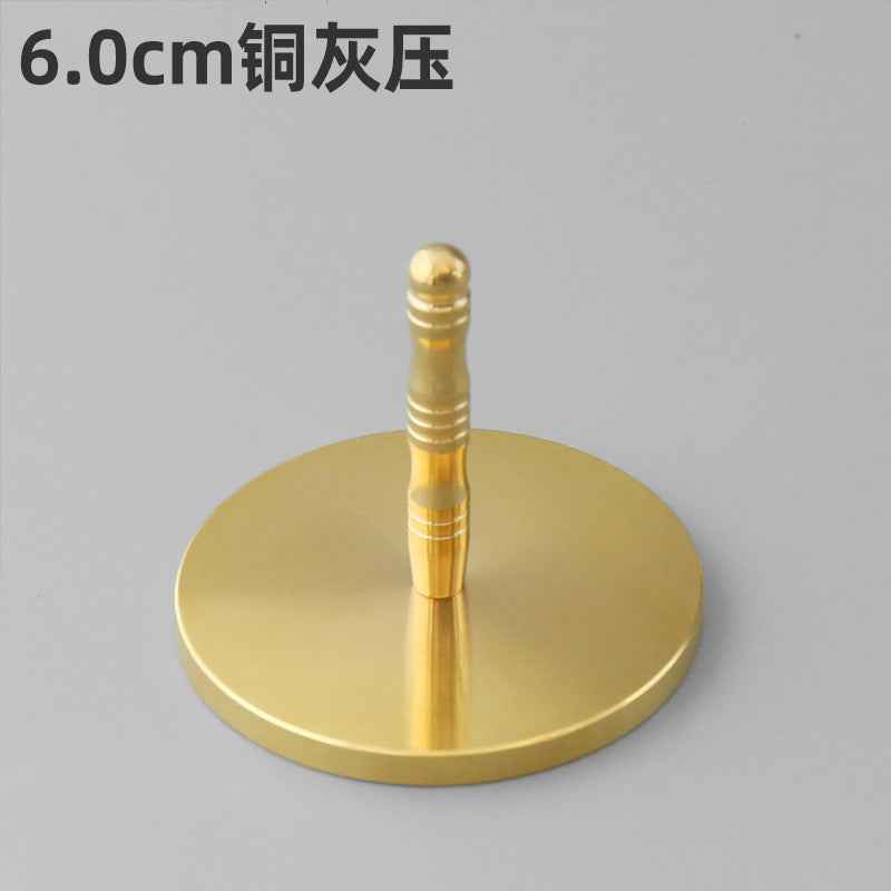 AuraKin brass incense seal tool set with burner spoon and incense accessories