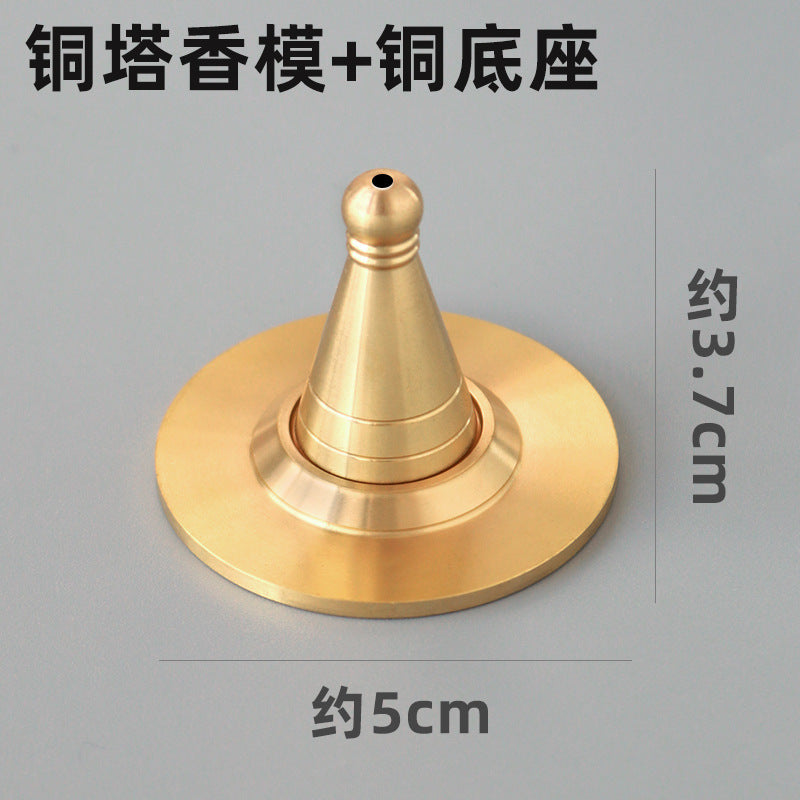 AuraKin brass incense seal tool set with burner spoon and incense accessories