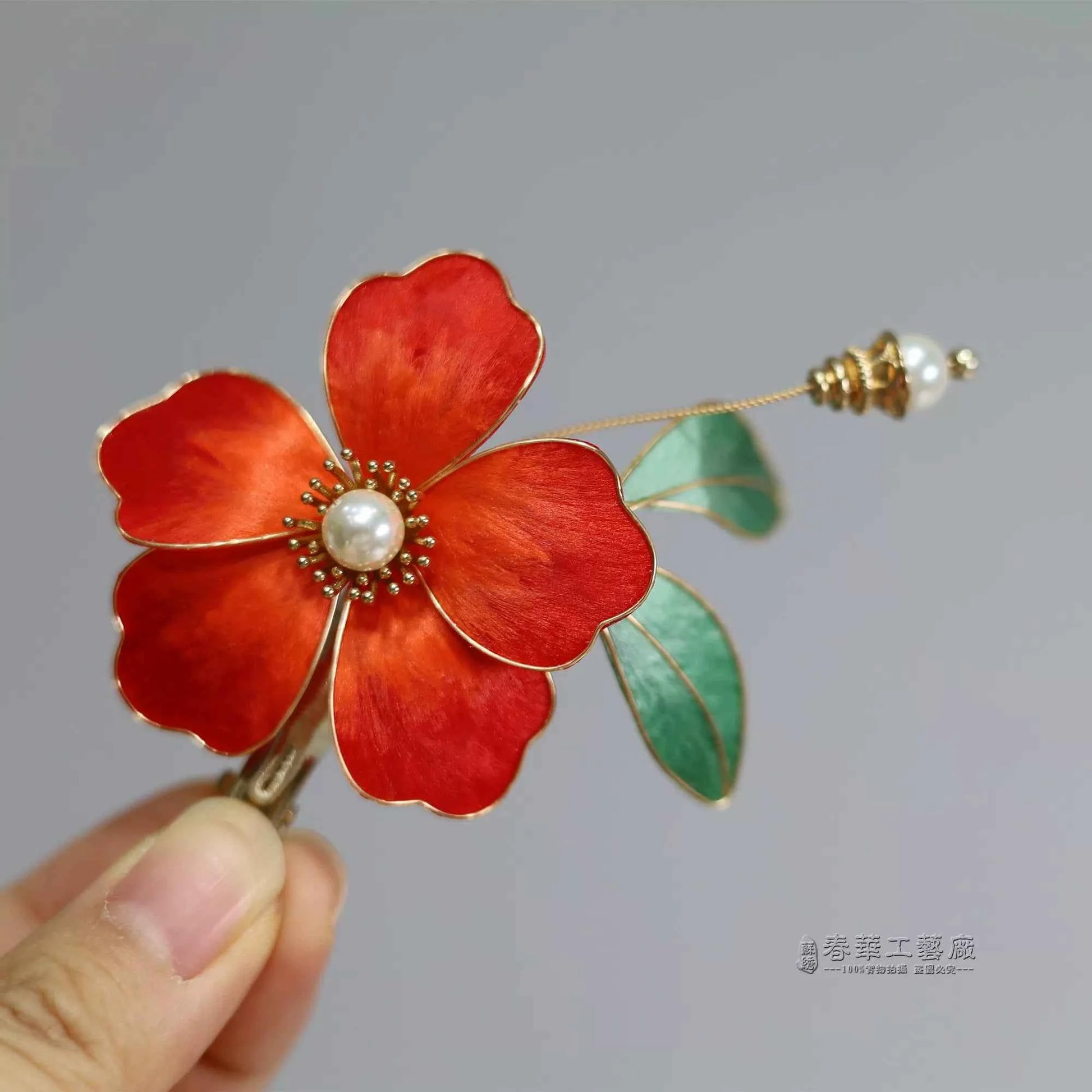 Intangible Cultural Heritage Handmade Edelweiss Hairpin Silk Thread New Chinese Collar Clip National Style Hanfu Accessories Going Abroad Gift