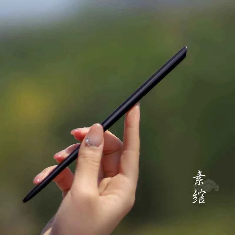 Ebony hairpin, new Chinese style, ancient style, daily hair updo hairpin for women, simple and elegant sandalwood hairpin, wooden plain hairpin
