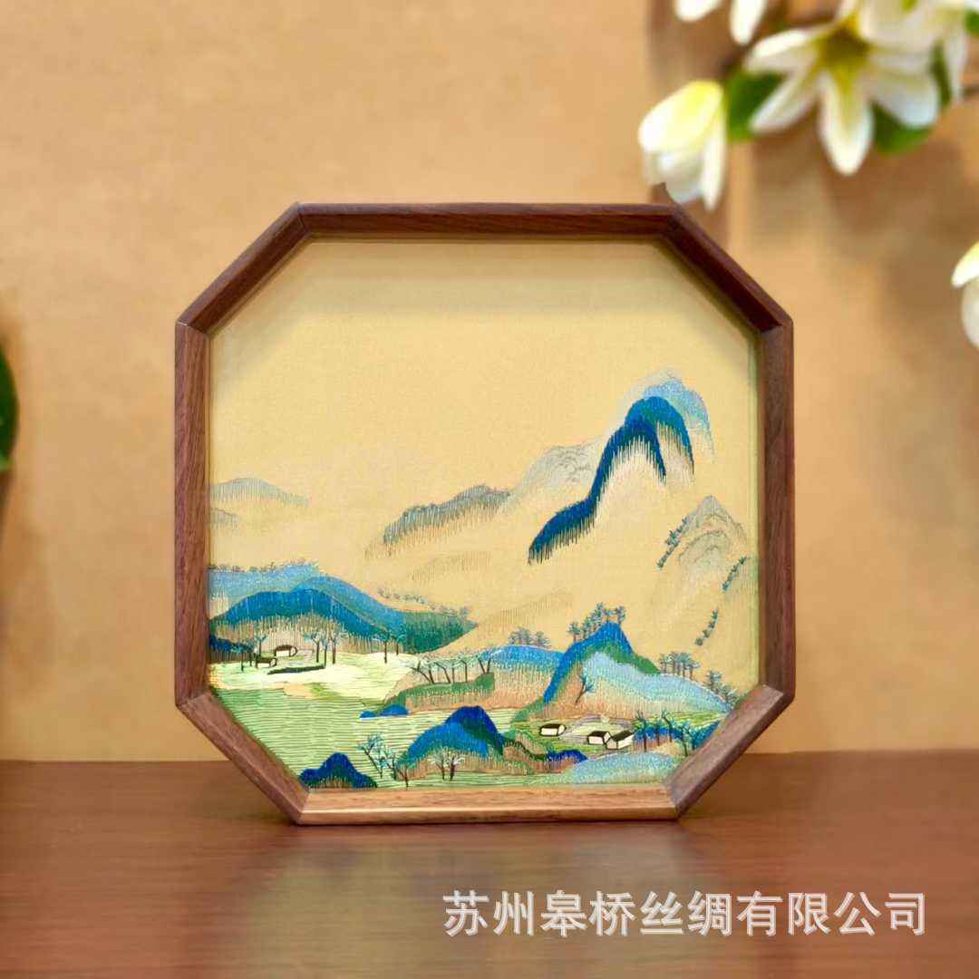 Suzhou embroidery table double-sided embroidery pure handmade ornament table screen classical specialty gifts for foreigners Shu embroidery souvenir
